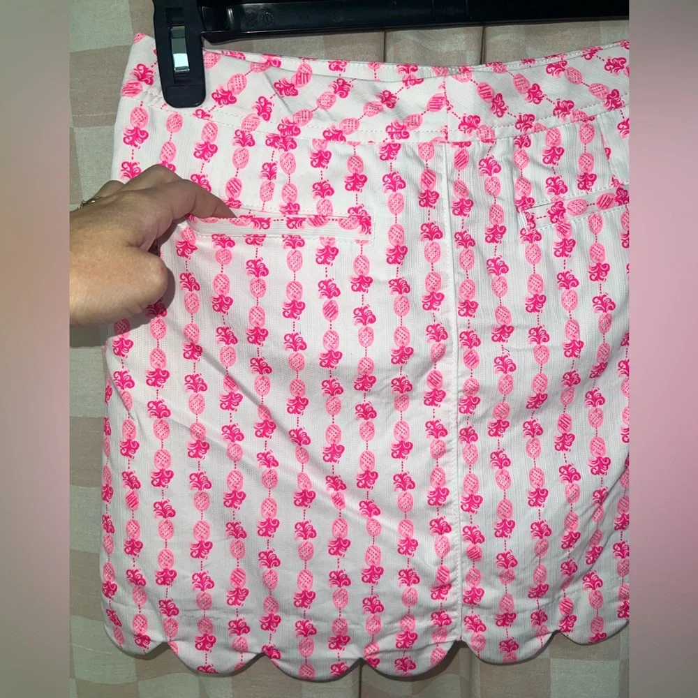 Lilly Pulitzer Colette Skort Pink Topaz Pineapple - Picture 11 of 12